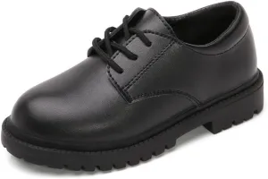 Kids Boys' Classic Lace-Up Oxford School Uniform Dress Shoes for Church Wedding Party Performance (Black 206, Little Kid, 11, Numeric, US Footwear Size System, Medium)