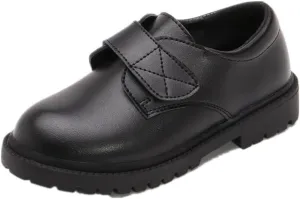 Kids Boys' Classic Lace-Up Oxford School Uniform Dress Shoes for Church Wedding Party Performance (Black 207, Big Kid, 4, Numeric, US Footwear Size System, Medium)