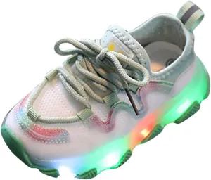 Lace Girls LED Shoes Toddler Up Infant Mesh Light Kids Boys Sport Girl's Shoes Youth Snow Boots Girls
