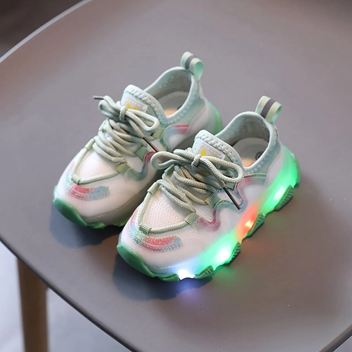 Lace Girls LED Shoes Toddler Up Infant Mesh Light Kids Boys Sport Girl's Shoes Youth Snow Boots Girls