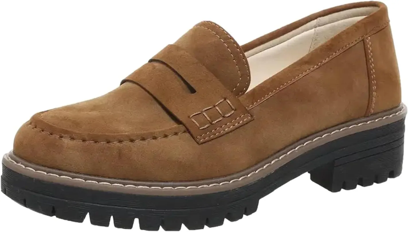 Loafers for Women 2024 Comfortable,Casual Lightweight Round Toe Orthopedic Platform Loafers Slip-On Walking Shoes