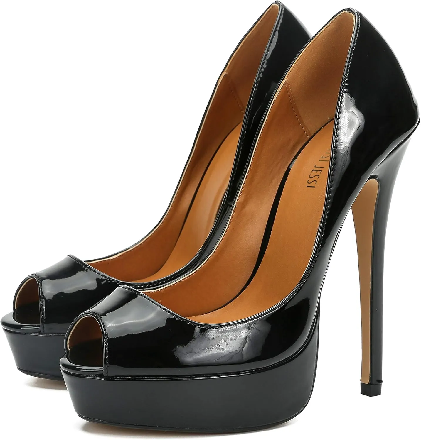 MAIERNISI JESSI Unisex Men's Women's Flatform High Heels Peep Toe Stiletto Pumps