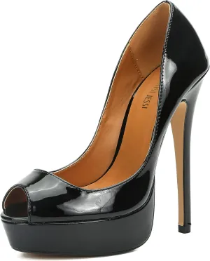 MAIERNISI JESSI Unisex Men's Women's Flatform High Heels Peep Toe Stiletto Pumps