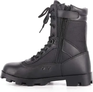 Men Desert Tactical Military Boots, Mens Working Safty Shoes Breathable Army Combat Boots, Men Hiking Shoes, Black-44
