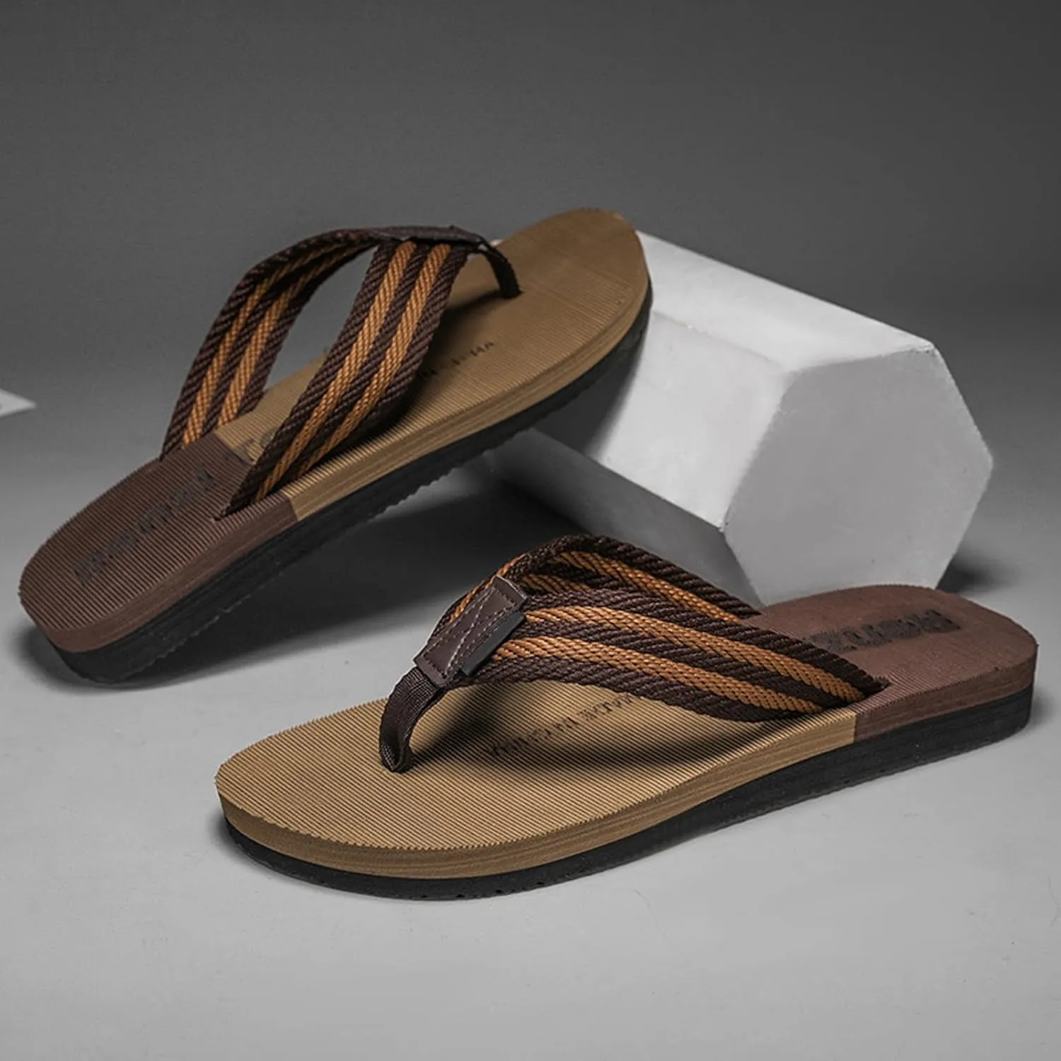 Men's Beach Sandals Foreign Trade Flip Flops For Men Beach Slippers For Men Summer Non Slip External Wearing With Toe