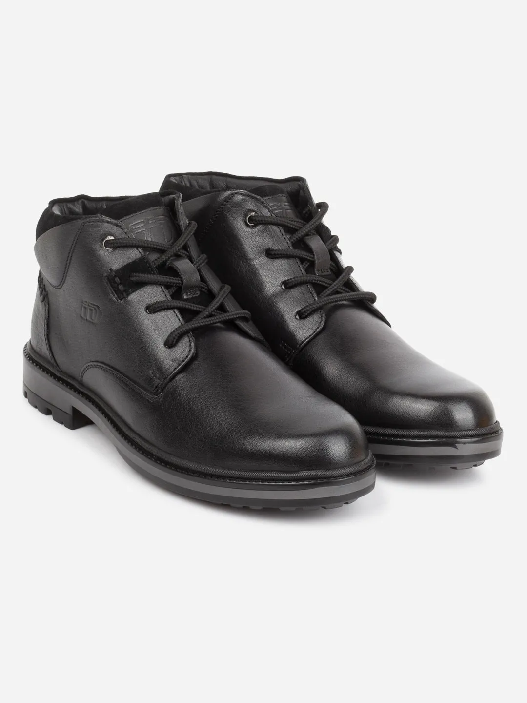 Men's Black Round Toe Casual Boot (ID1182)