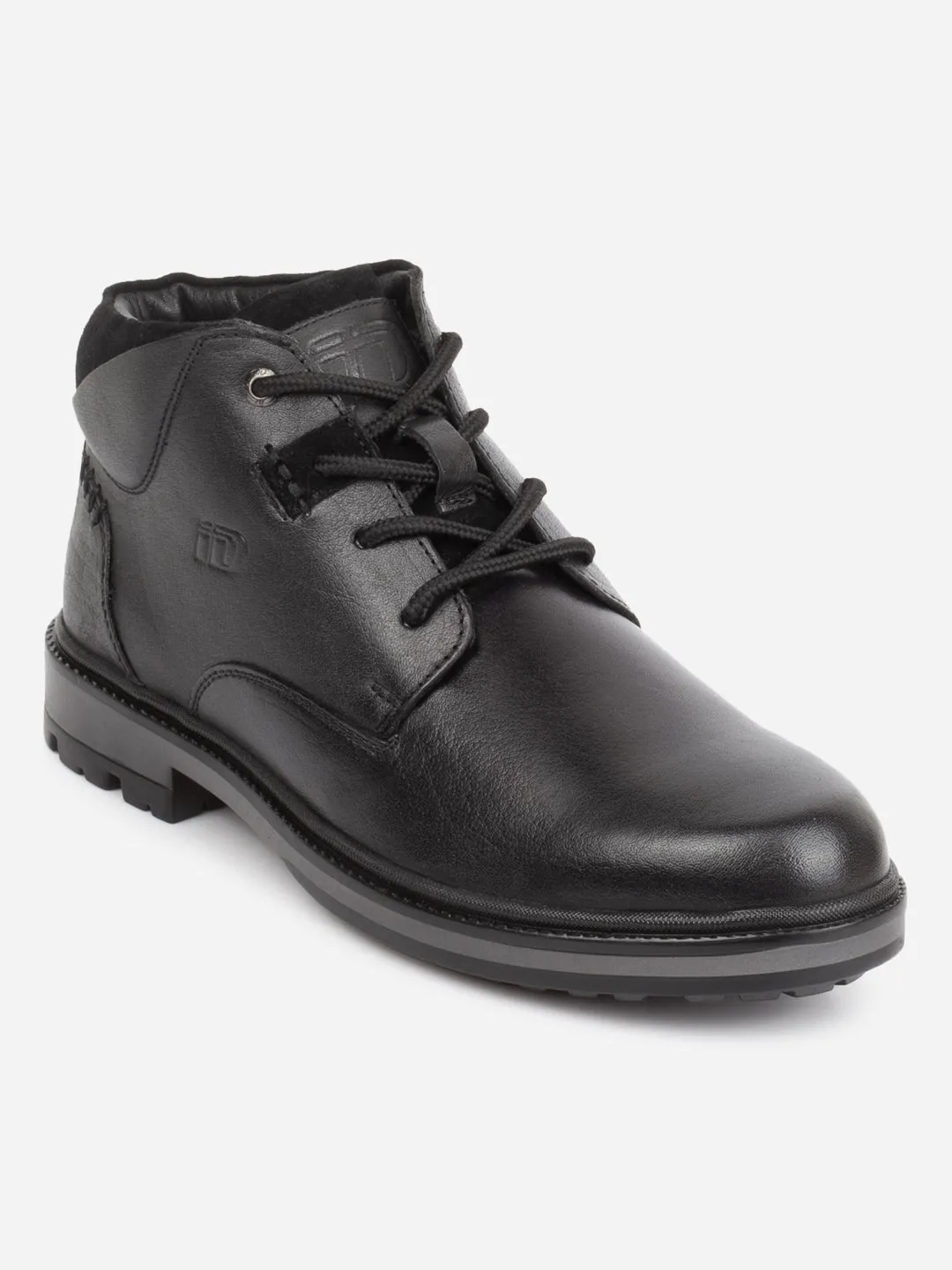 Men's Black Round Toe Casual Boot (ID1182)