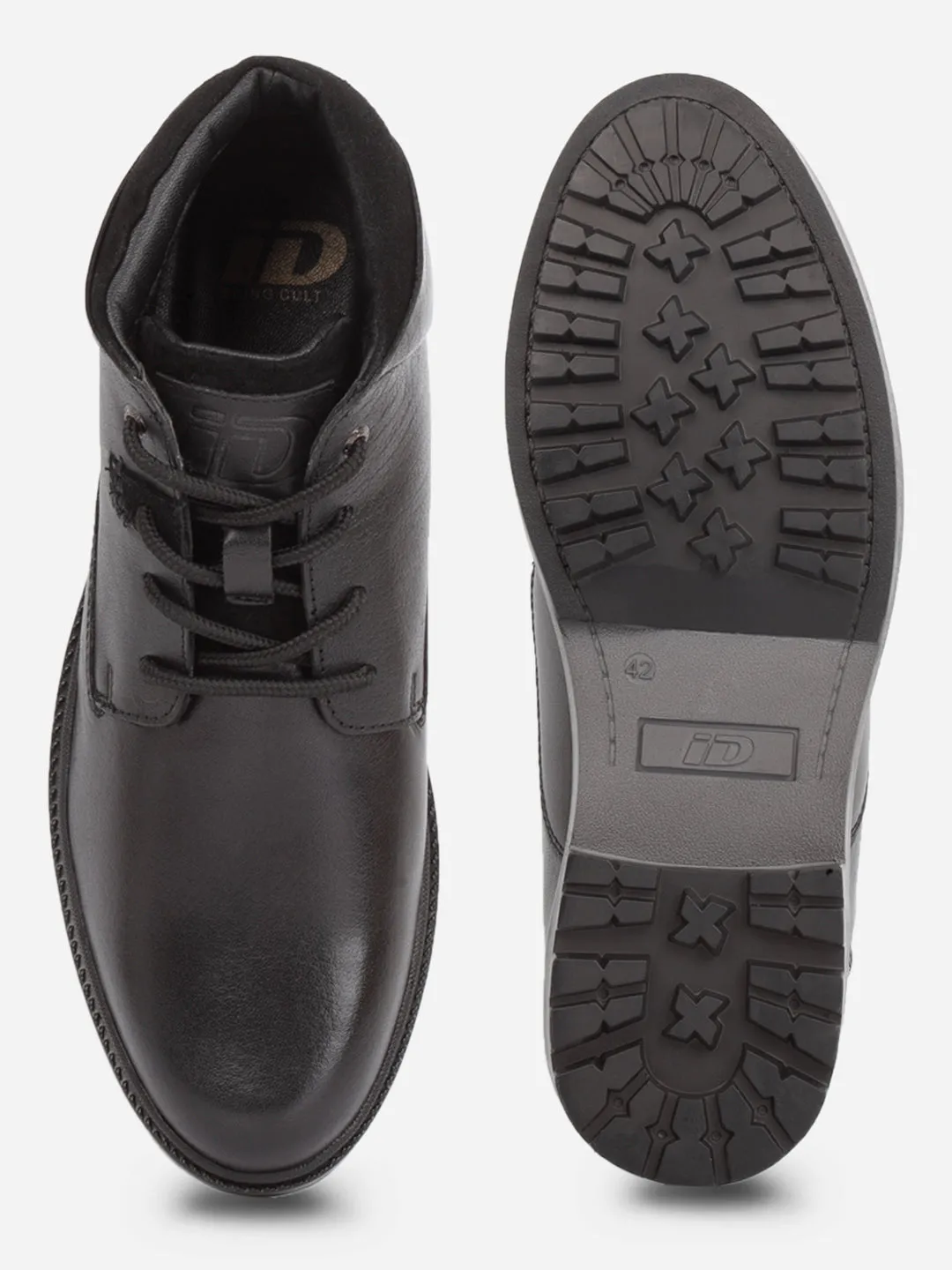 Men's Black Round Toe Casual Boot (ID1182)