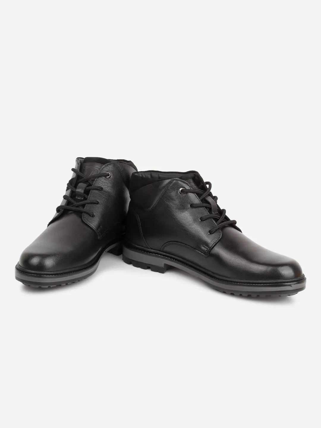 Men's Black Round Toe Casual Boot (ID1182)