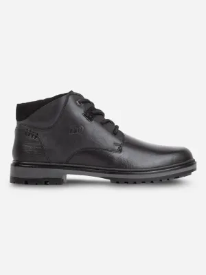 Men's Black Round Toe Casual Boot (ID1182)