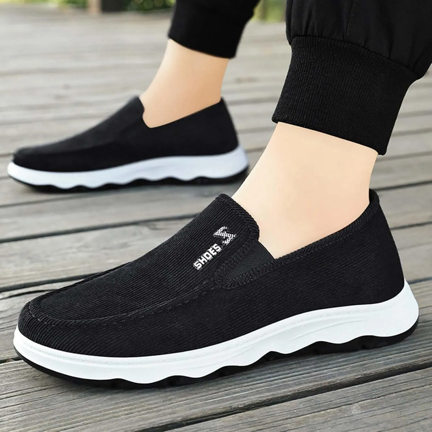 Men's Casual Slip on Walking Loafer Shoes -Mesh Tennis Work Sneakers Sports Gym Running Shoe Footwear