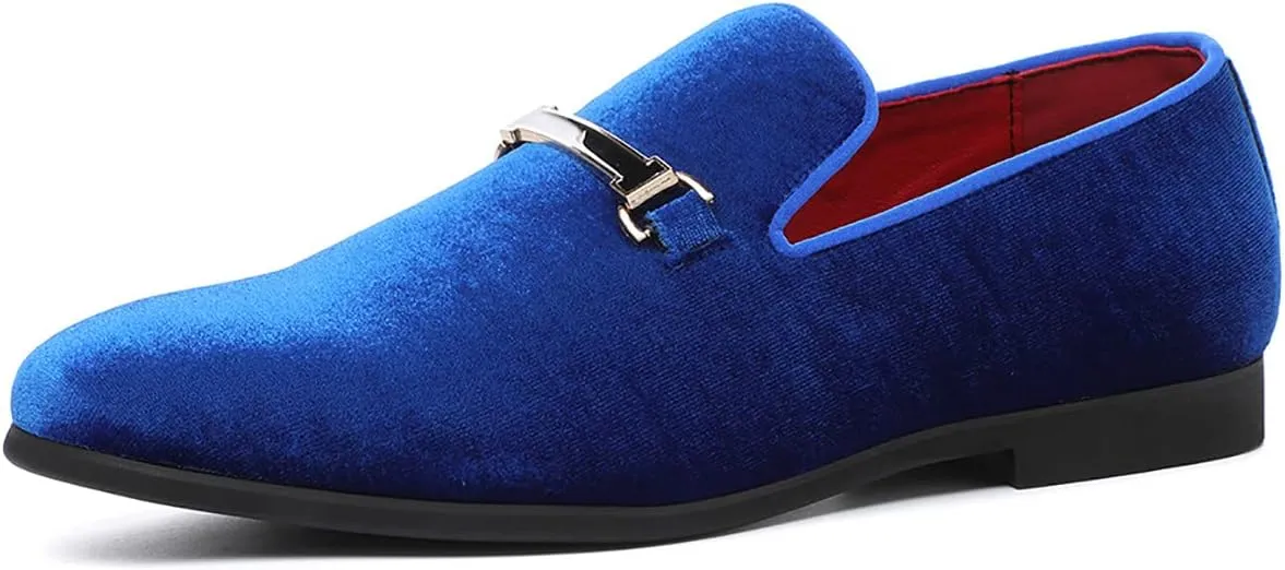 Men's Dress Shoe Prom Velvet Loafers Wedding Shoes Flat Driving Shoes Outdoor Walking Shoes for Men
