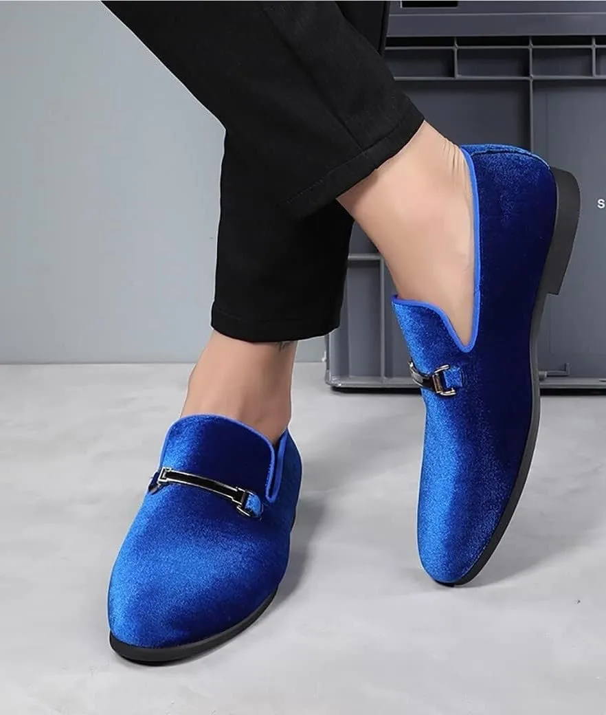 Men's Dress Shoe Prom Velvet Loafers Wedding Shoes Flat Driving Shoes Outdoor Walking Shoes for Men