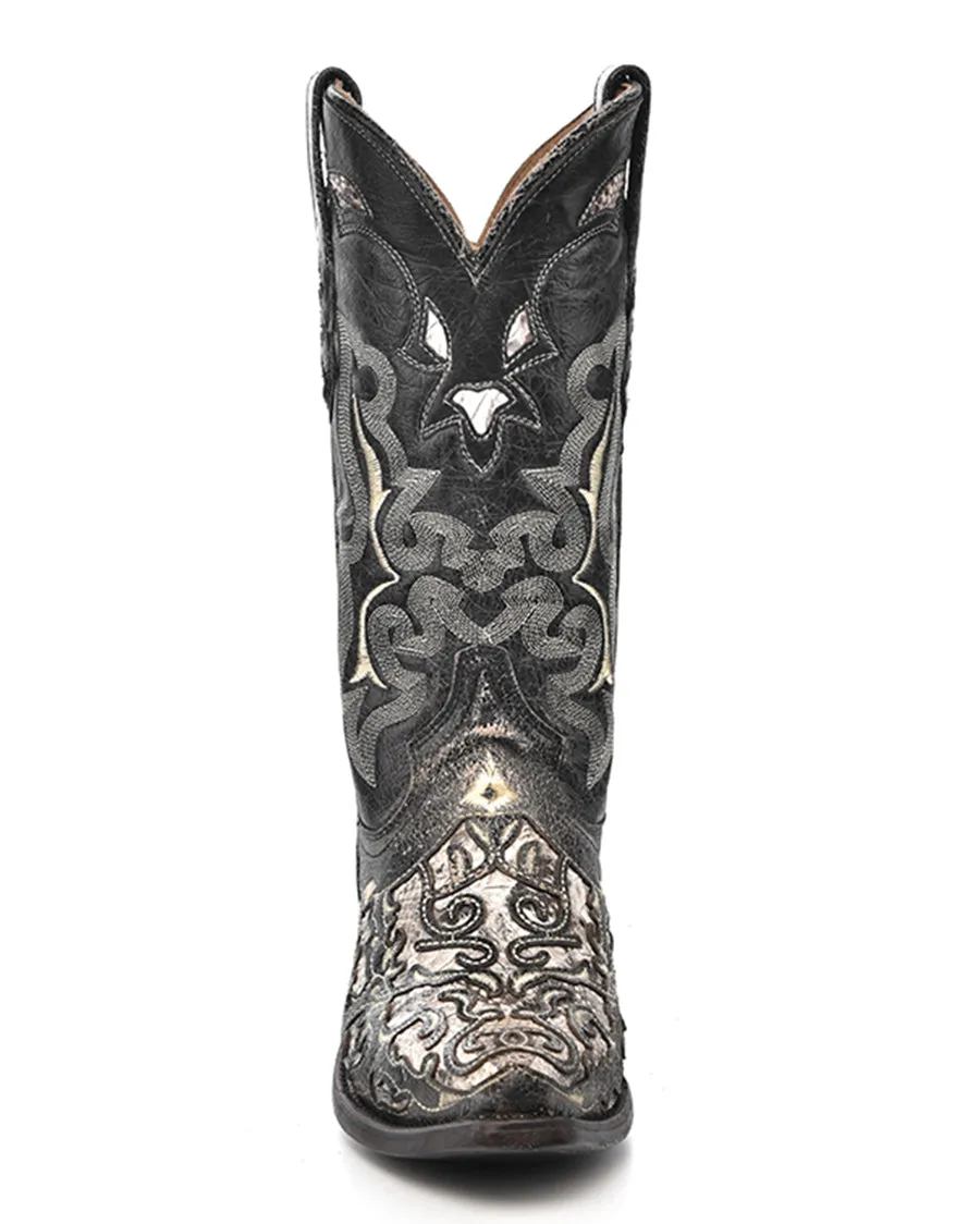 Men's Exotic Inlay Western Boots