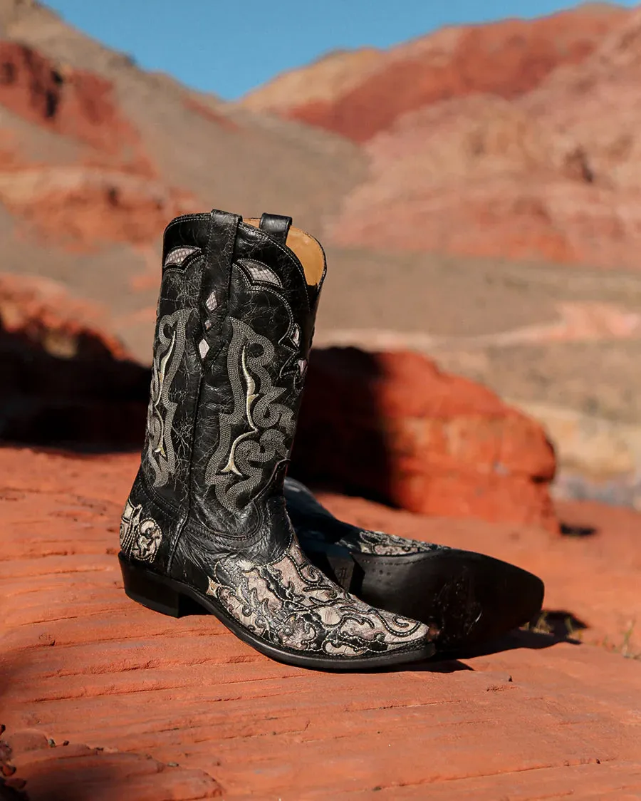 Men's Exotic Inlay Western Boots