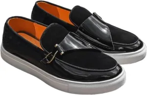 Men's Fashion Suede Leather Slip On Penny Loafers Casual Driving Shoes Flat Fashion Dress Sneakers Comfortable Round Toe Breathable Formal Shoes for Wedding Business