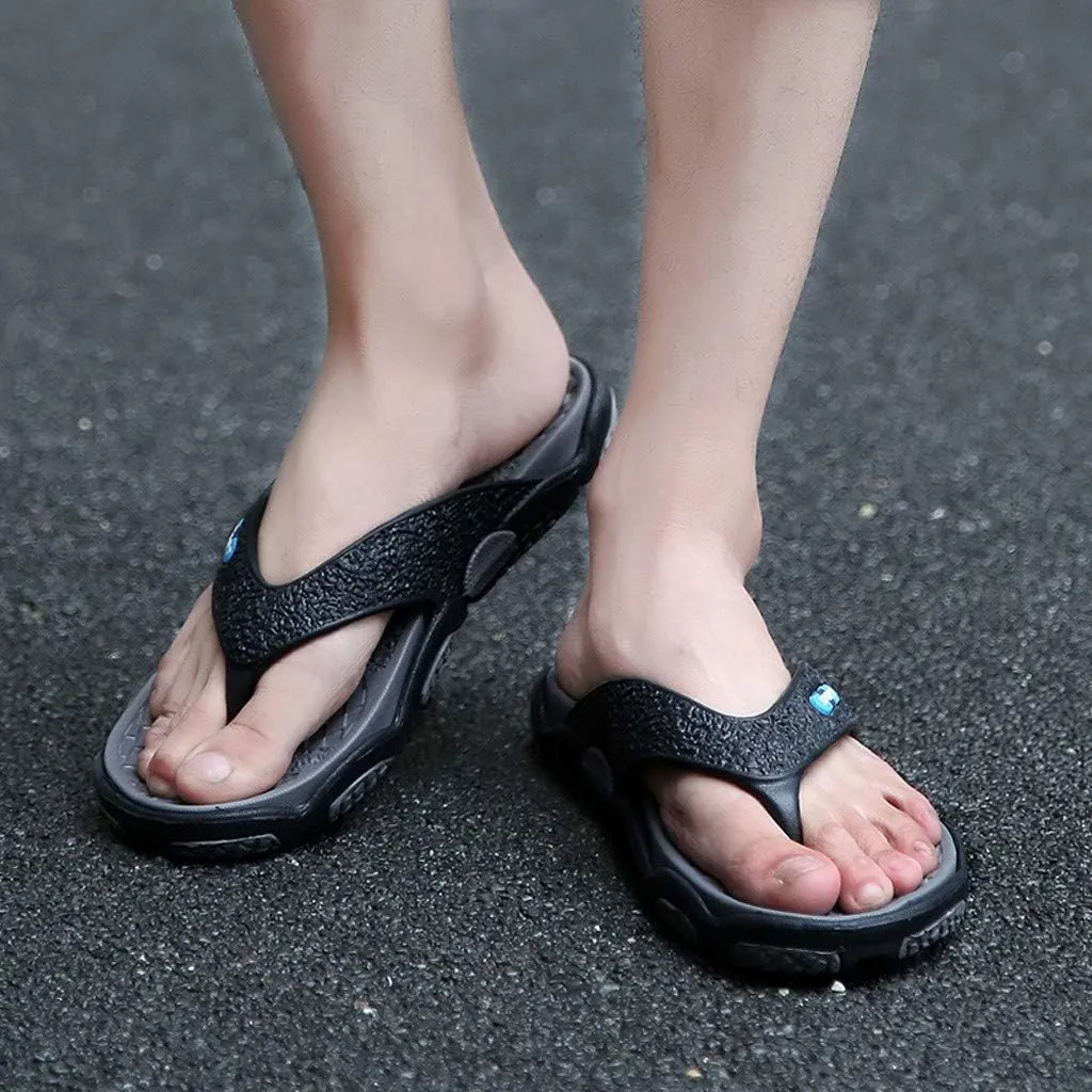 Men's Flip Flops with Arch Support Men's Fashion Spliced soft Soled Flip Flops For Casual Outdoor Beach