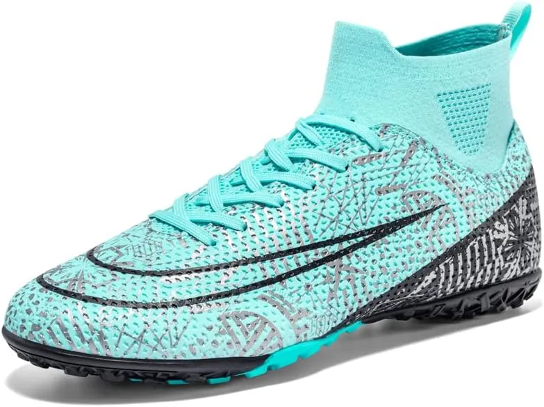 Men's Football Boots Indoor and Outdoor Football Shoes Sports Shoes Futsal Shoes TF Non-Slip Sole high top Football Boots