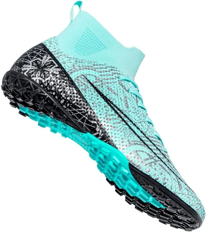 Men's Football Boots Indoor and Outdoor Football Shoes Sports Shoes Futsal Shoes TF Non-Slip Sole high top Football Boots
