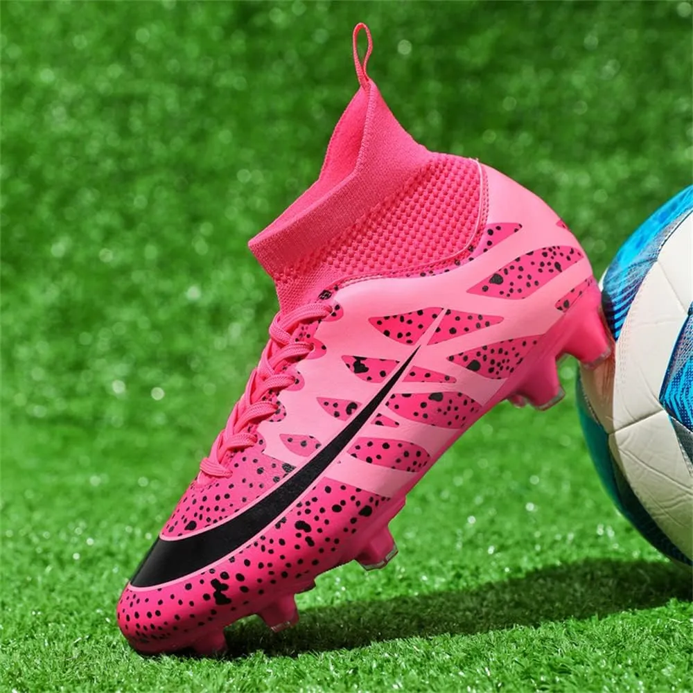 Men's Football Boots Spikes High Top Unisex Outdoor/Indoor Training Sneakers - Lawn Outdoor Youth Football Boots
