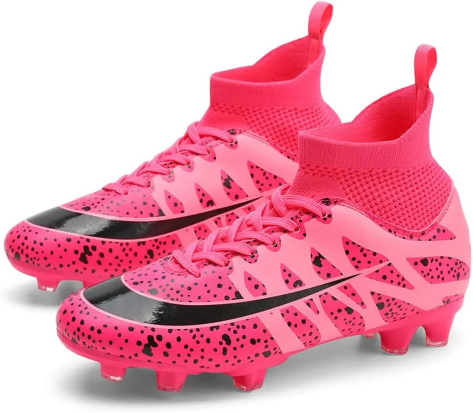 Men's Football Boots Spikes High Top Unisex Outdoor/Indoor Training Sneakers - Lawn Outdoor Youth Football Boots