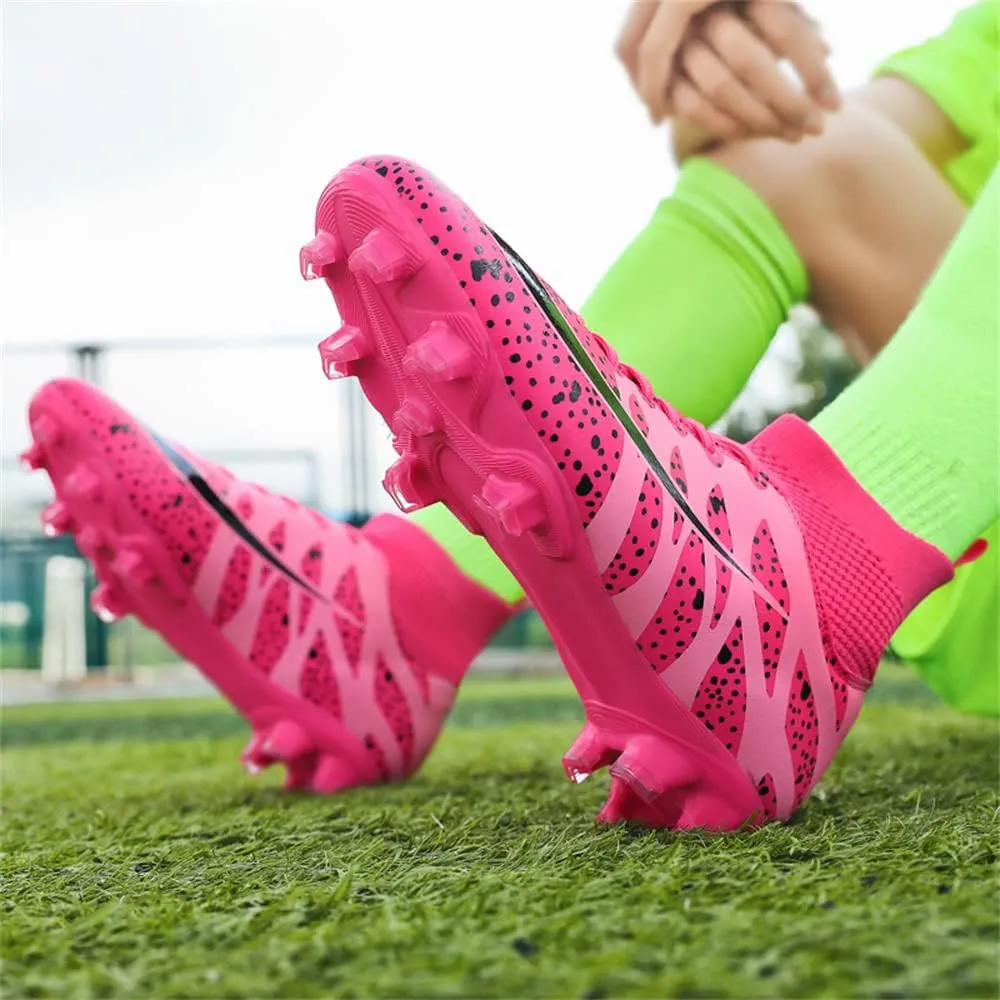 Men's Football Boots Spikes High Top Unisex Outdoor/Indoor Training Sneakers - Lawn Outdoor Youth Football Boots