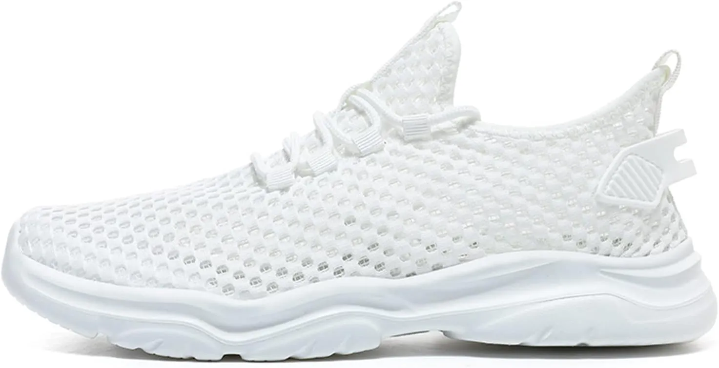 Men's Lightweight Quick Drying Water Shoes Gym Athletic Sport Walking Shoes Mesh Hollow Breathable Cushion Sneakers