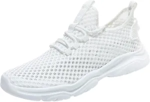 Men's Lightweight Quick Drying Water Shoes Gym Athletic Sport Walking Shoes Mesh Hollow Breathable Cushion Sneakers