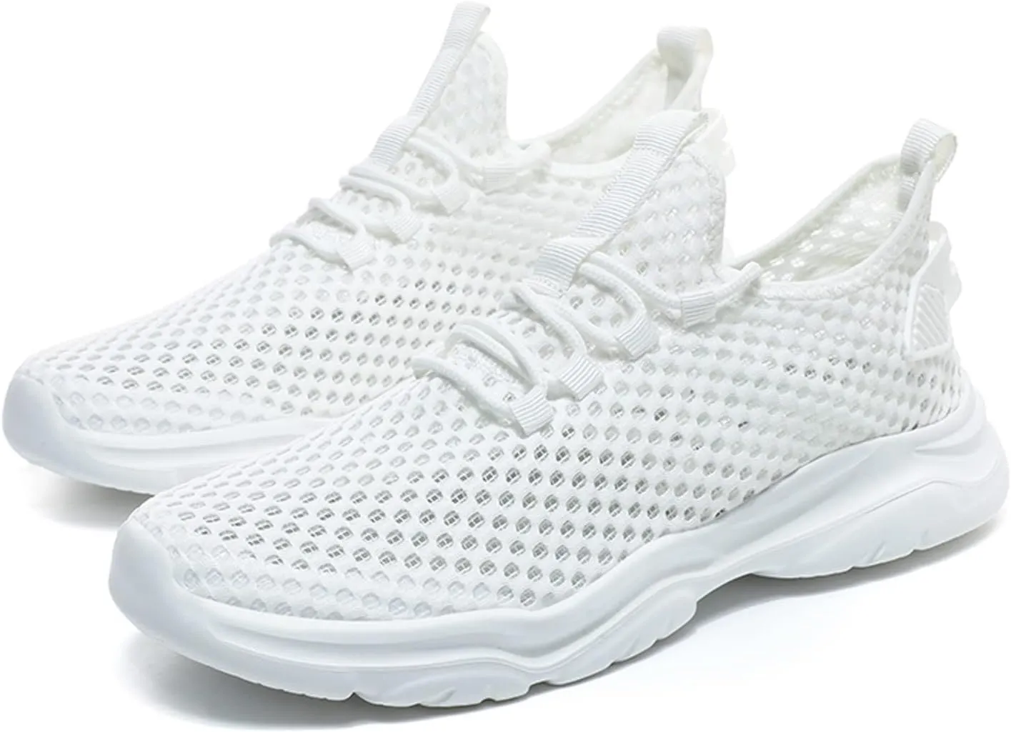 Men's Lightweight Quick Drying Water Shoes Gym Athletic Sport Walking Shoes Mesh Hollow Breathable Cushion Sneakers