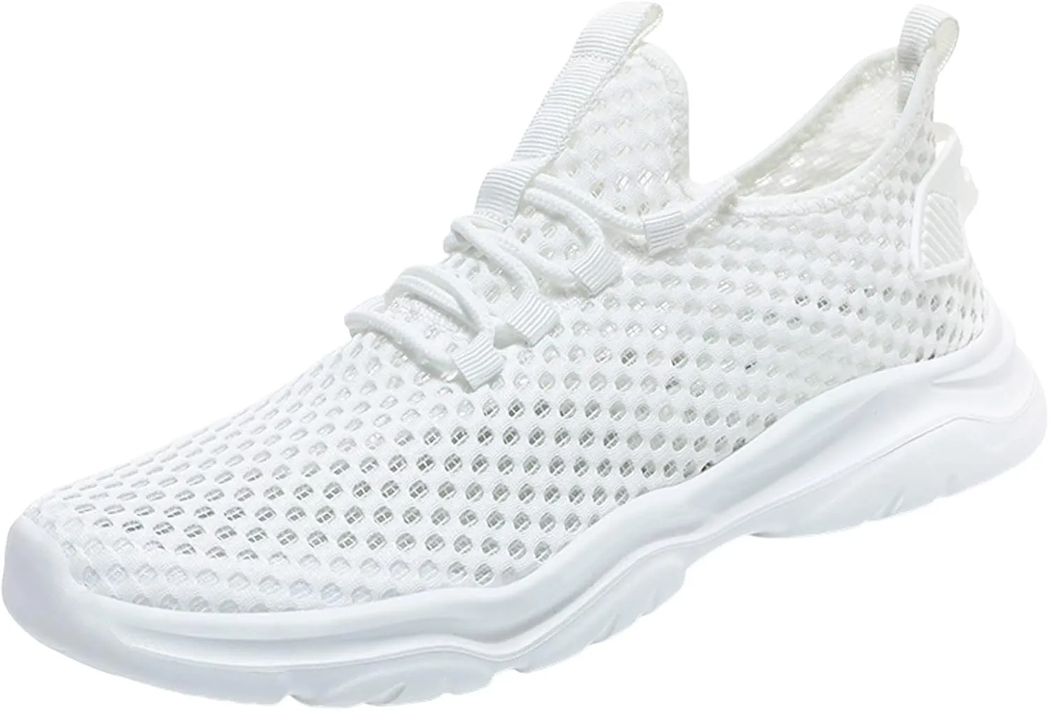 Men's Lightweight Quick Drying Water Shoes Gym Athletic Sport Walking Shoes Mesh Hollow Breathable Cushion Sneakers