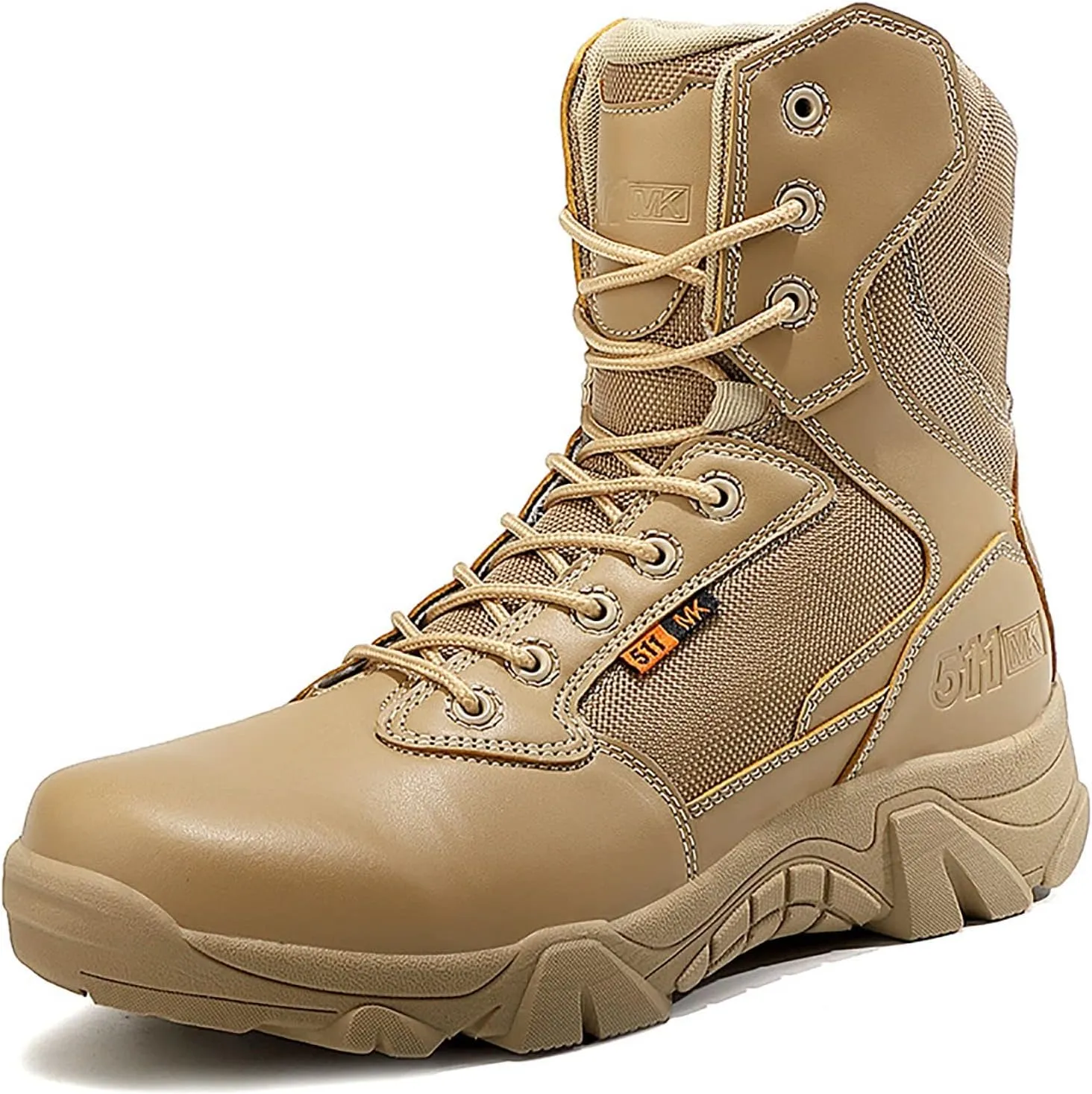 Men's military and Tactical Boots for men, Durable Rubber Sole Military Work and Desert Boots,Outdoor Lace-Up Sports Lightweight Breathable Hiking Shoes