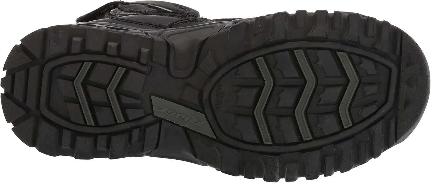 Mens Tactical Steel Toe Work Boots The Ghost 8 with Zipper - Black Leather Oil & Slip Resistant Boots