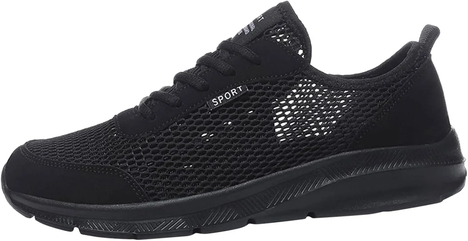 Mens Walking Shoes Non Slip Work Shoes Lightweight Non Slip Running Shoes Breathable Mesh Sneakers for Tennis