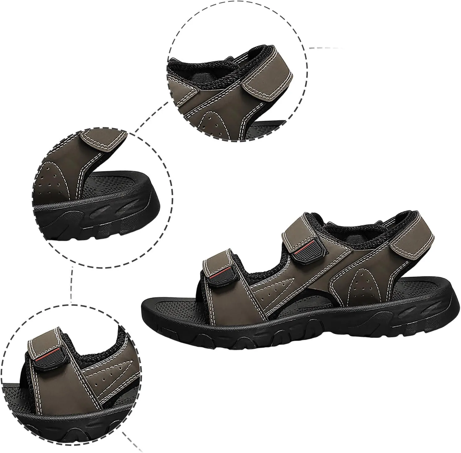 Men's Water Sandals Men's Athletic Outdoor Sandals Hiking Sport Sandals for Men Anti-Skidding Water Sandals