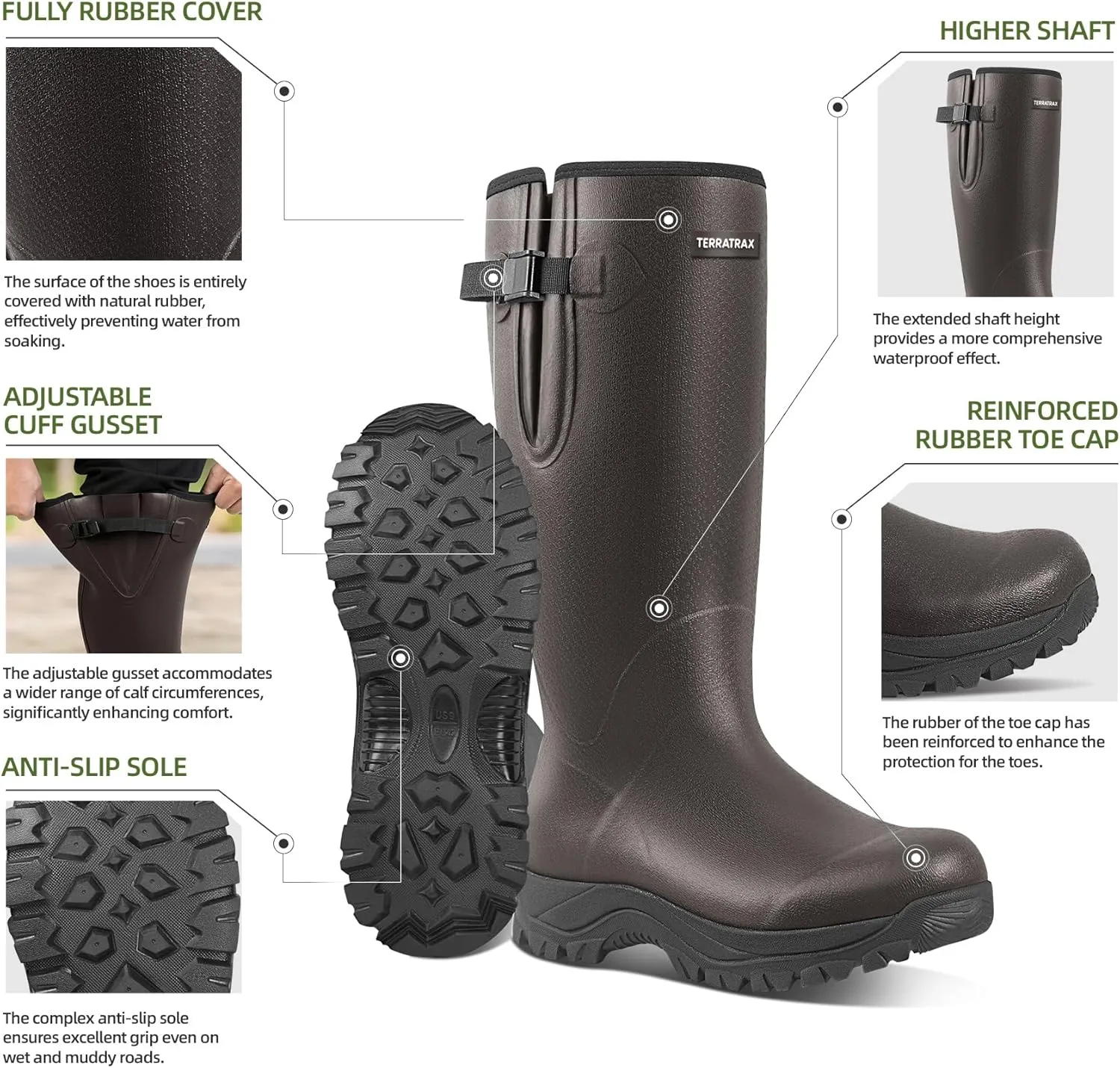 Men??s Wellington Shoes Waterproof Insulated Hunting Rubber Boots ?C Combining durability and elegance. Ideal for various occasions. Step out in confidence All season