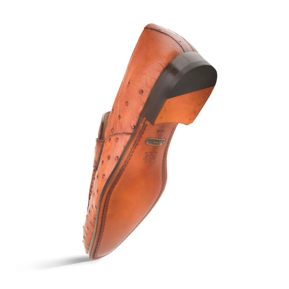 Mezlan Lisbon Ostrich Loafer Brandy