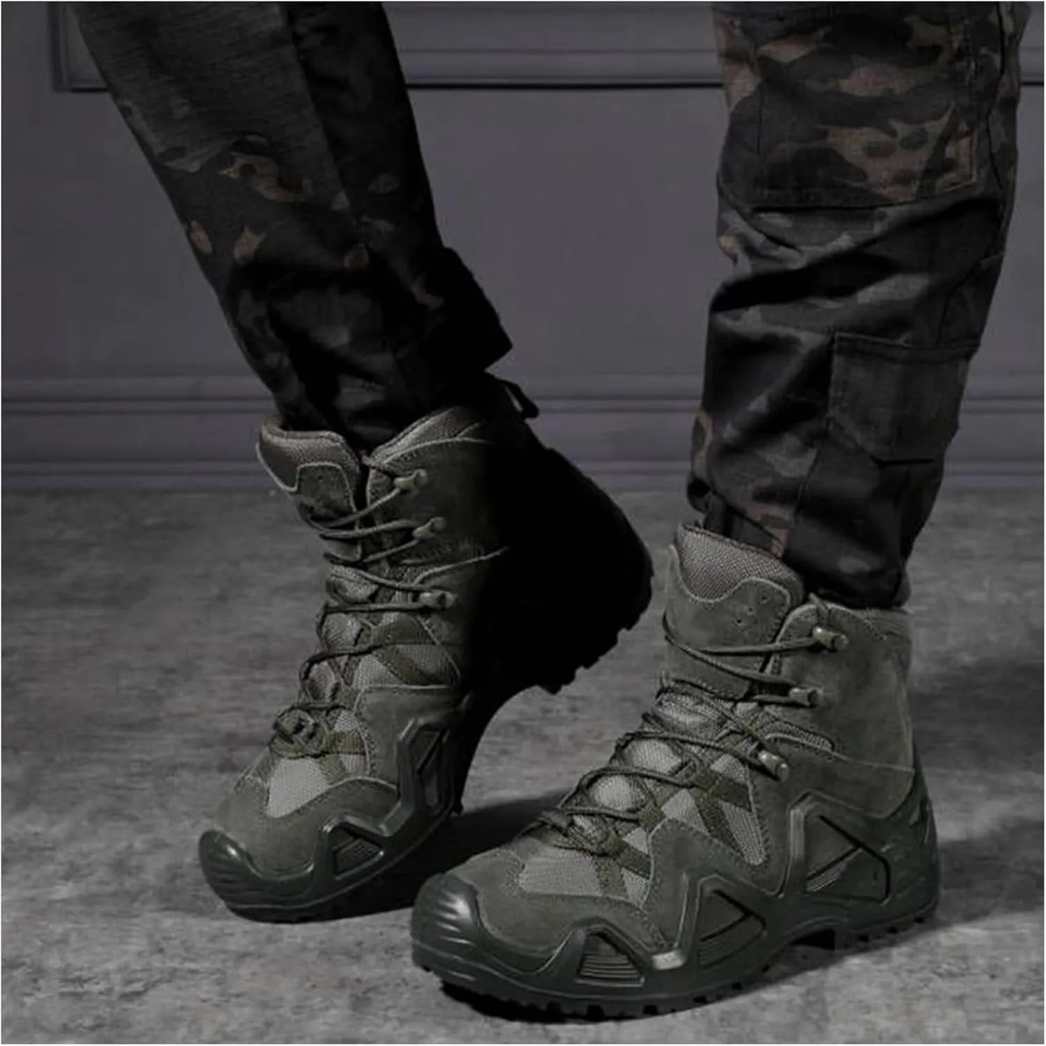 Military Boots for Men 6 Inches Lightweight Waterproof Tactical Outdoor Combat Boots