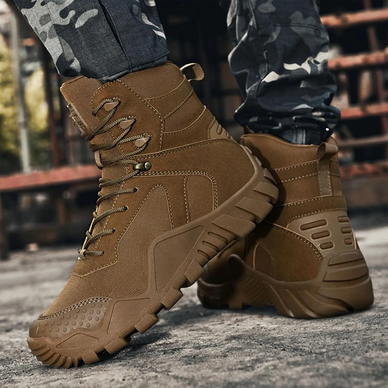 Military Tactical Boots for Men | Waterproof, Slip-Resistant, Breathable Combat Boots for Hiking, Trekking, & Work