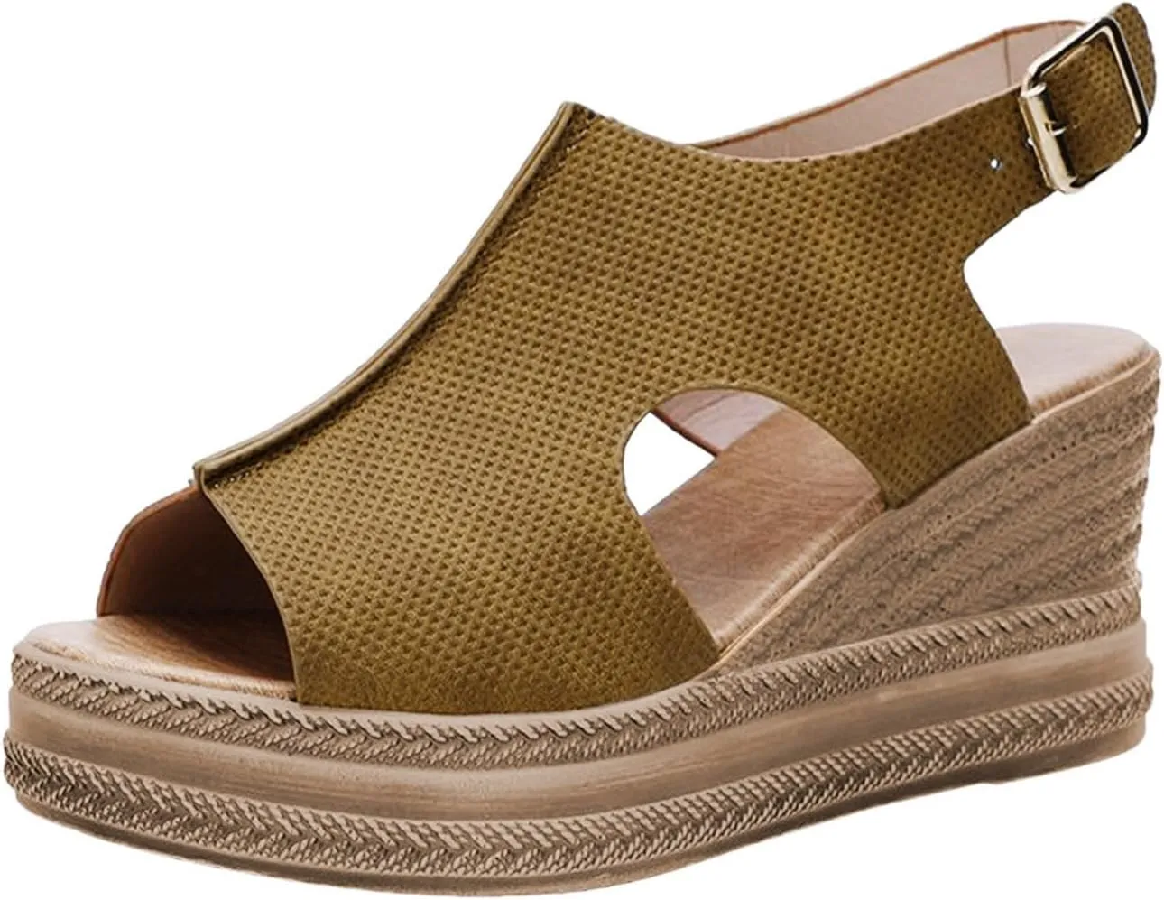 Orthopedic Sandals for Women Dressy Summer Wedge Sandals Espadrilles Heels Platform Sandals Slip On Strappy Sandals