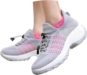 Orthopedic Sneakers for Women 2025 Orthotic Breathable Sneaker Womens Walking Shoes Slip on Trainers Women's Comfortable Lightweight Casual Ladies Athletic Shoe Thick Bottom