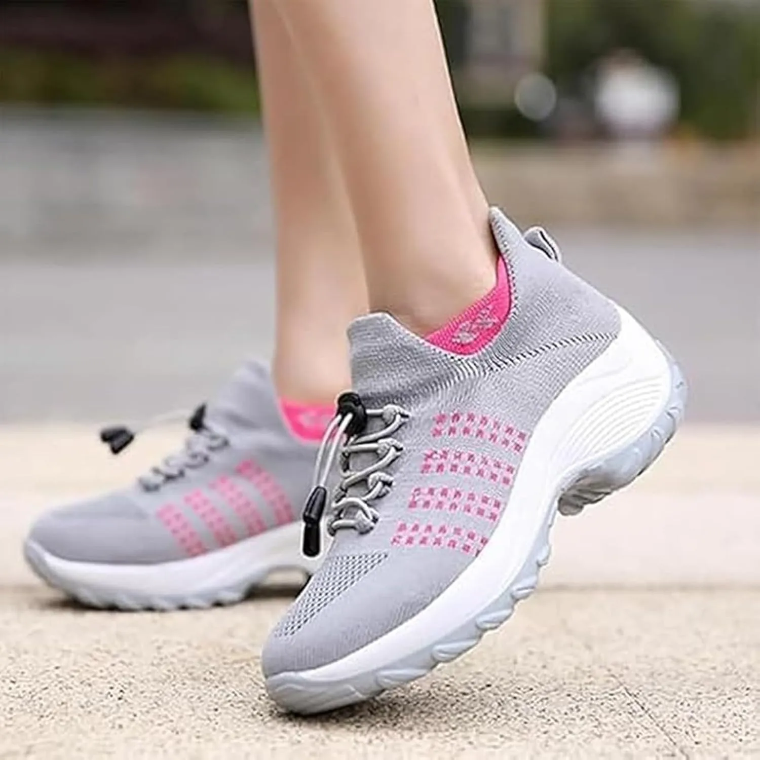 Orthopedic Sneakers for Women 2025 Orthotic Breathable Sneaker Womens Walking Shoes Slip on Trainers Women's Comfortable Lightweight Casual Ladies Athletic Shoe Thick Bottom