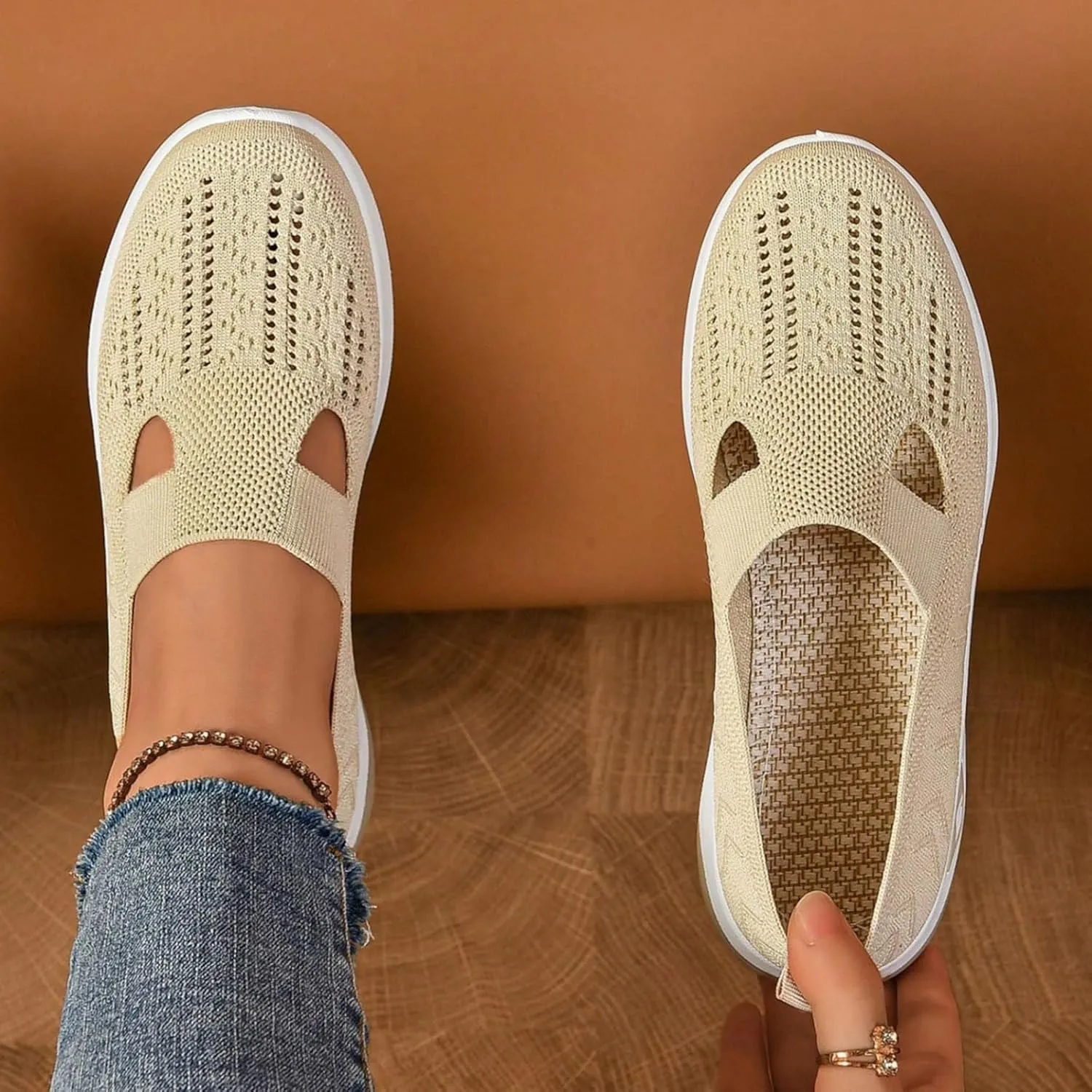 Orthopedic Walking Shoes for Women 2025,Womens Wide Width Breathable Comfortable Slip on Sneakers Non Slip Lightweight Sneakers