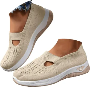 Orthopedic Walking Shoes for Women 2025,Womens Wide Width Breathable Comfortable Slip on Sneakers Non Slip Lightweight Sneakers