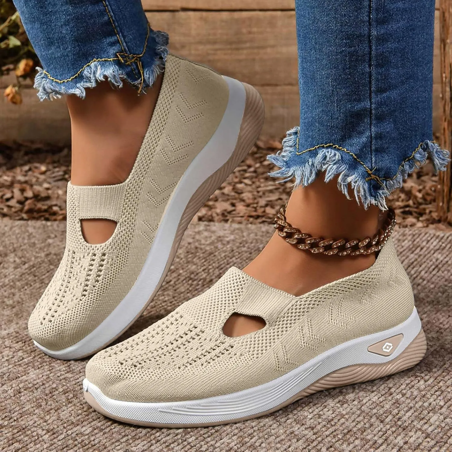 Orthopedic Walking Shoes for Women 2025,Womens Wide Width Breathable Comfortable Slip on Sneakers Non Slip Lightweight Sneakers