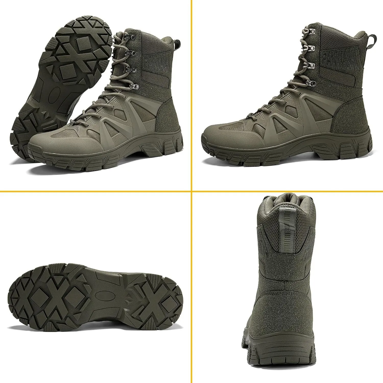 Outdoor Tactical Boots for Men | Waterproof, Lightweight, and Anti-Slip Combat Shoes for Hiking, Work, and Hunting