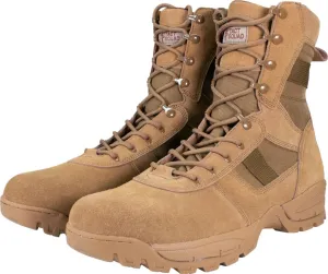 Patriot Military Tactical Work Boots 8" Lightweight Leather Comfortable All Day Use Hiking Motorcyle Boots for Men and Women with Memory Foam Insole and Ankle High Protection