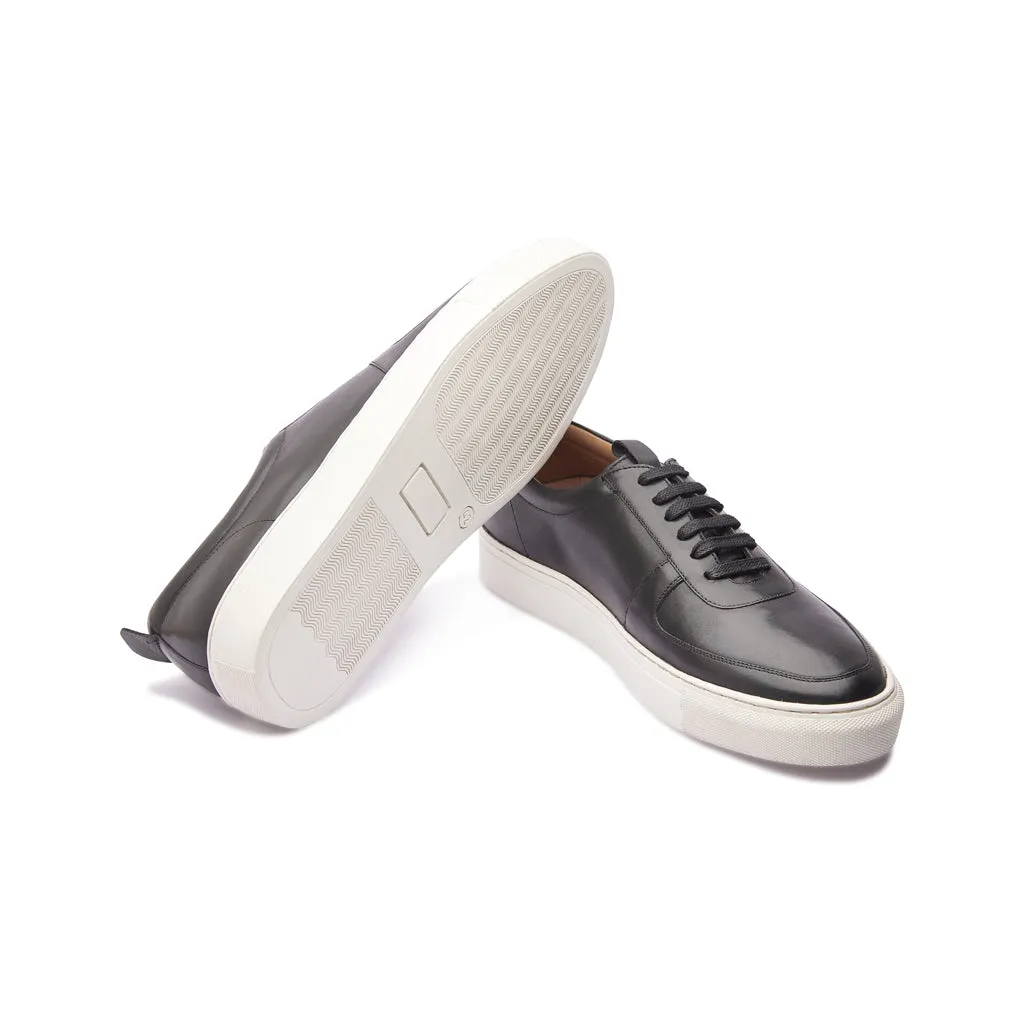 Roscoe, U-Tip Sneaker - Black | Smart Casuals