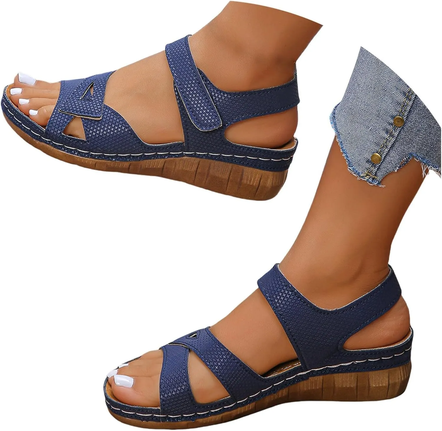 Sandals for Women 2025 Arch Support Shoes Summer Beach Open Toe Women Sandals Casual Dressy Shoes Lightweight Sandal
