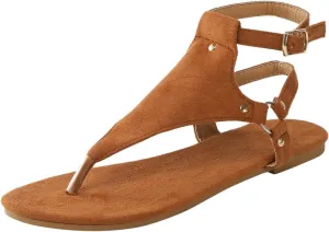 Sandals for Women Summer Dressy Ankle Strap Flat Sandals Lightweight Comfortable Thong Flip Flops Casual Open Toe Slipper Fashion Leather Retro Gladiator Shoes Athletic Walking Shoes
