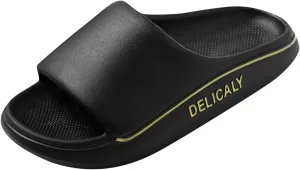 Slippers for Men Bathroom Slippers Men Comfortable Quick Drying Shower Open Toe Shower Shoes Bathroom Sandals Outdoor for Non Slip Quick Drying Slides Mens